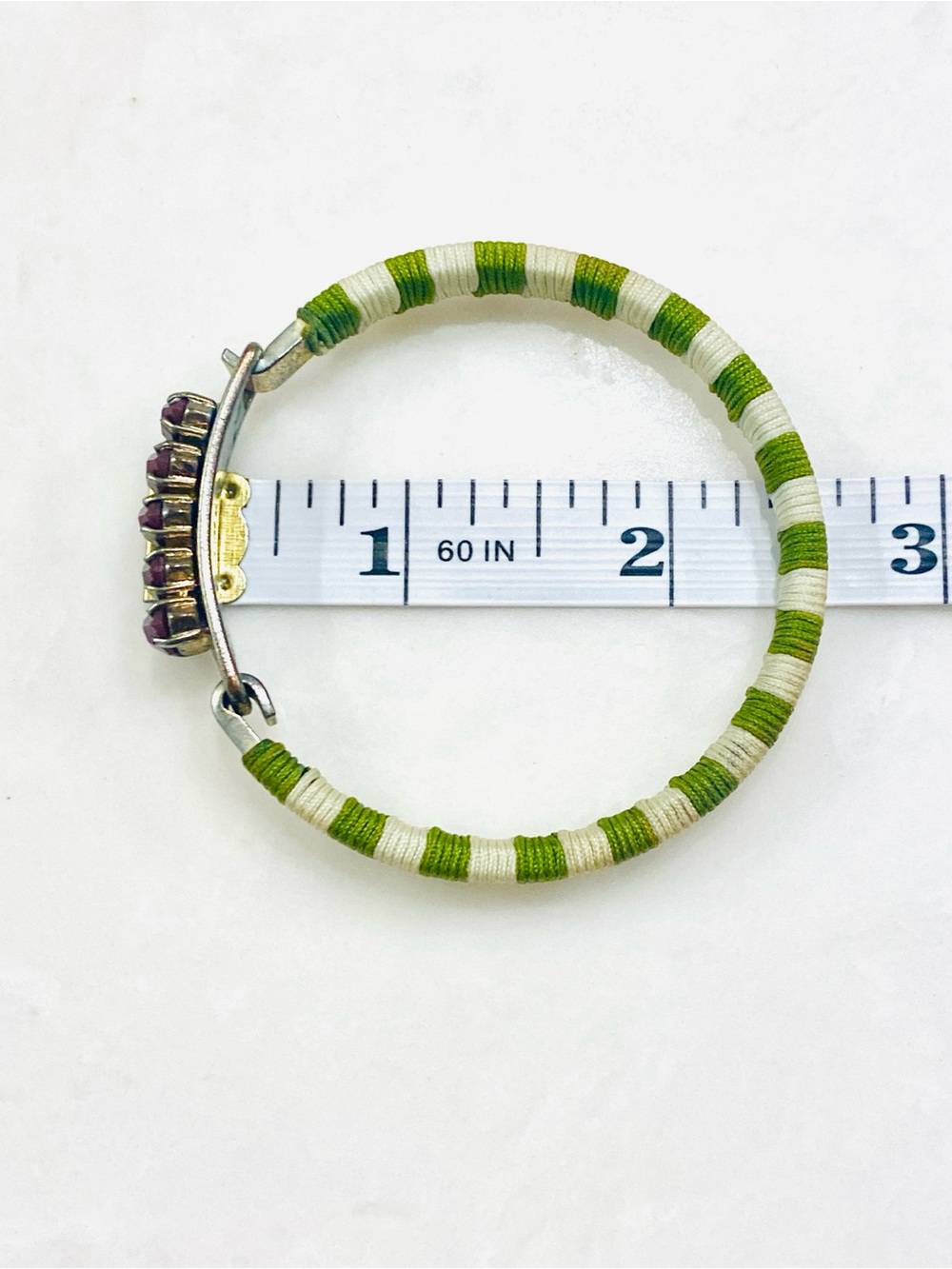 J. Crew Green, White and Purple Stone Accent Wrapped Bracelet - Picture 5 of 5
